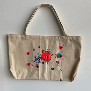 Canvas Tote bag with the pocket inside